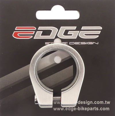 Edge Zadelpenklem ø31,8 mm aluminium met inbusbout zilver