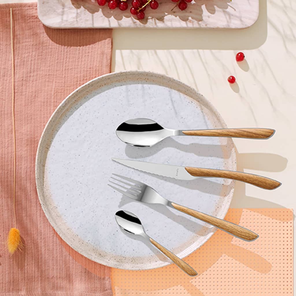 Amefa Amefa Set di posate a 16 pezzi Eclat Natura Natural Wood