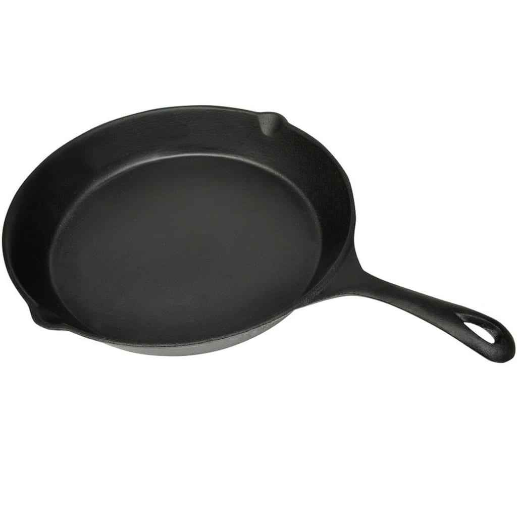 Vidaxl Frying Pan de hierro fundido de 30 cm redondo