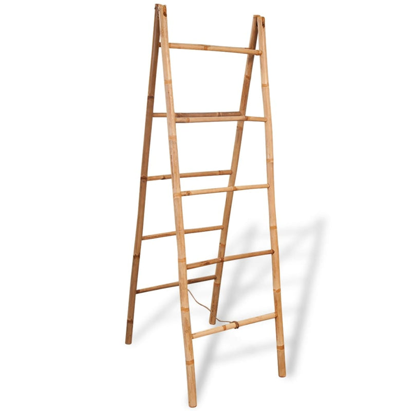 Vidaxl Double asciugamano la scala con 5 gradini 50x160 cm Bamboo