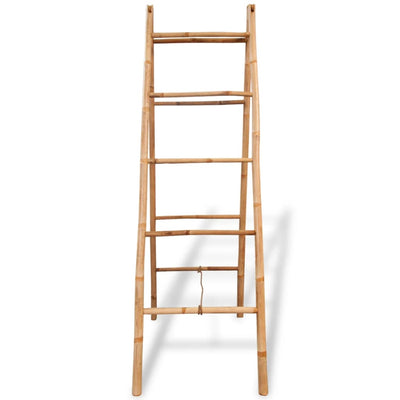 Escalera de toalla doble Vidaxl con 5 pasos 50x160 cm de bambú