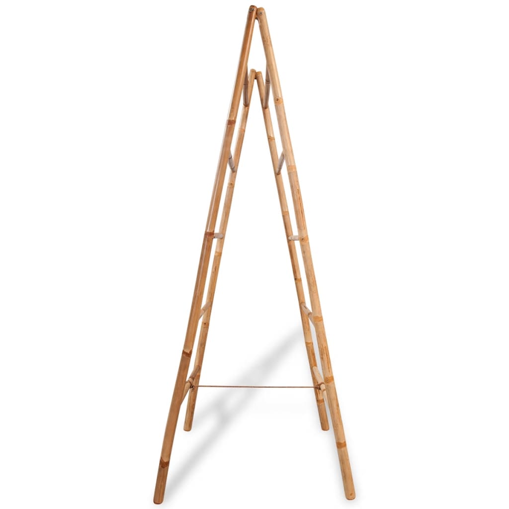Vidaxl Double asciugamano la scala con 5 gradini 50x160 cm Bamboo