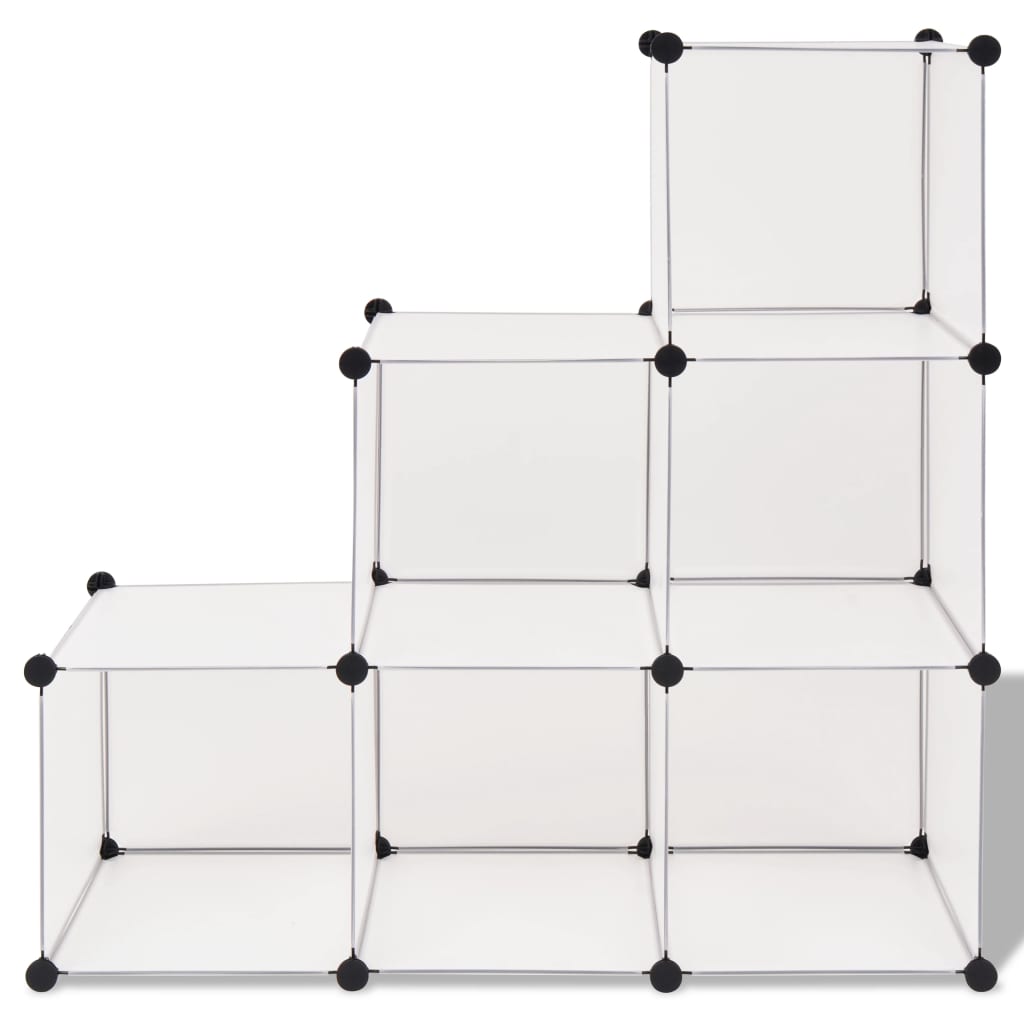 Muebles de almacenamiento de Vidaxl con 6 compartimentos blancos