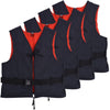 Vidaxl chaquetas de natación 50 N 50-70 kg azul marino 4 pcs