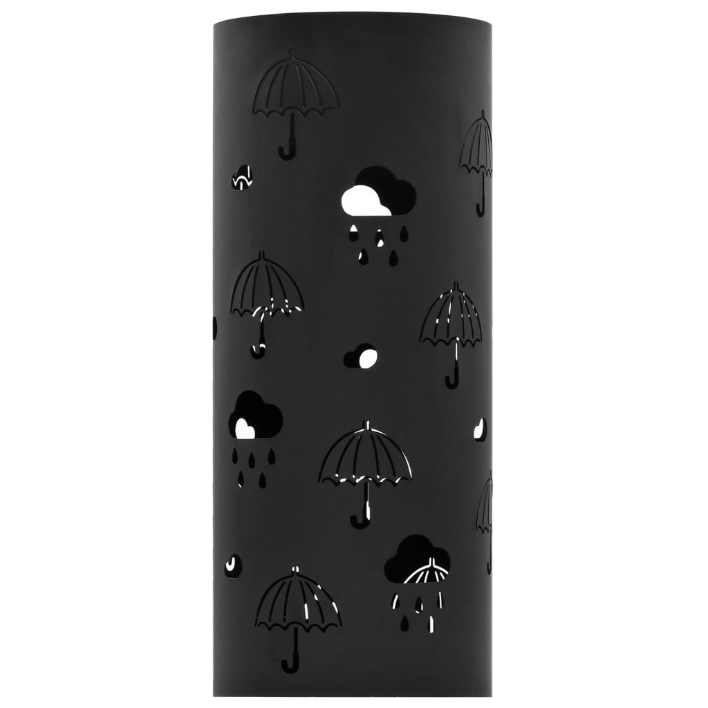 Vidaxl paraguas paraguas de acero para paraguas negro