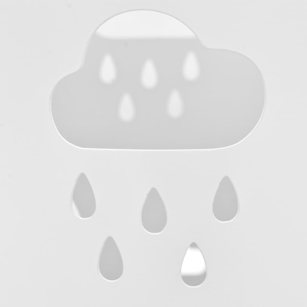Vidaxl paraguas paraguas de acero blanco de acero blanco