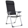 Sillas de campamento Vidaxl 58x69x111 cm de aluminio negro 2 pcs
