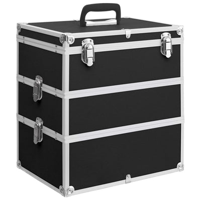 Vidaxl Makeup Suitcase 37x24x40 cm in alluminio nero