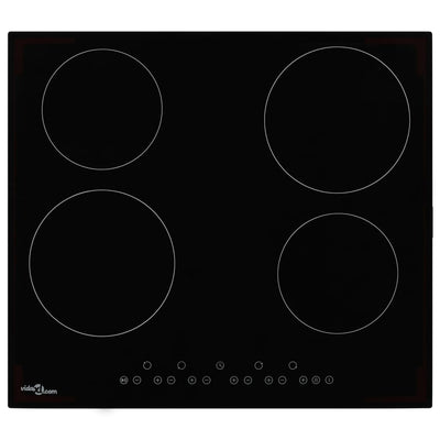 VidaXL Keramische kookplaat met 4 kookzones aanraakbediening 6000 W