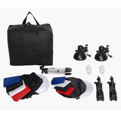 Vidaxl MinifoTostudio con 8 fondos, 3 soportes y 2 lámparas