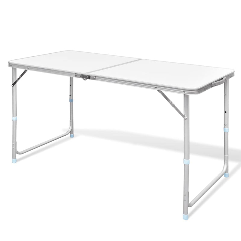 Vidaxl Camping Table Colpottibile e regolabile in alluminio 120x60 cm