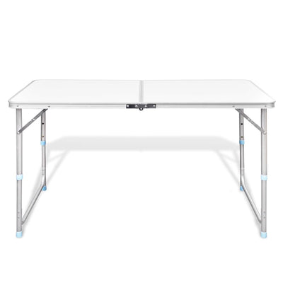 VidaXL Campingtafel inklapbaar en verstelbaar 120x60 cm aluminium
