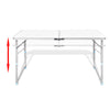 VidaXL Campingtafel inklapbaar en verstelbaar aluminium 120 x 60 cm 4 stoelen
