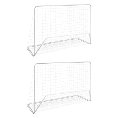 Vidaxl Football Goes 2 ST con redes 182x61x122 cm de acero blanco