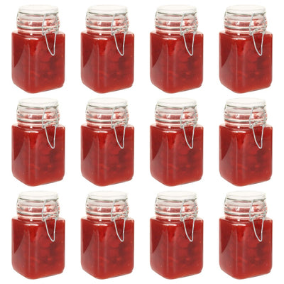 VidaXL Jampotten met sluiting 12 st 260 ml glas