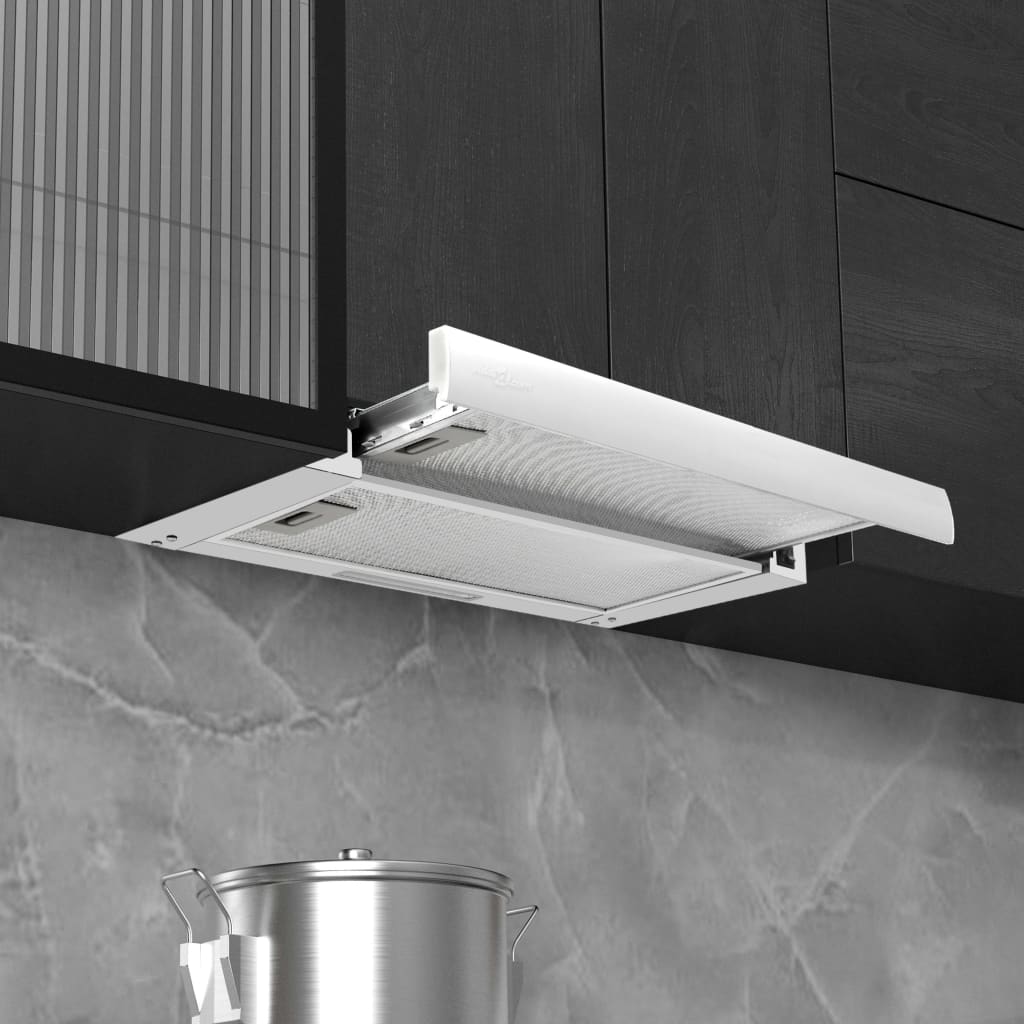 Vidaxl Extractor Hood Construido -en Slim 480 m³ U acero inoxidable de aluminio