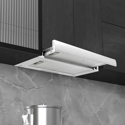 VidaXL Afzuigkap inbouw slank 480 m³ u aluminium roestvrij staal