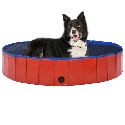 Vidaxl Dog Natmimming Pool Plegable 160x30 cm PVC Rojo