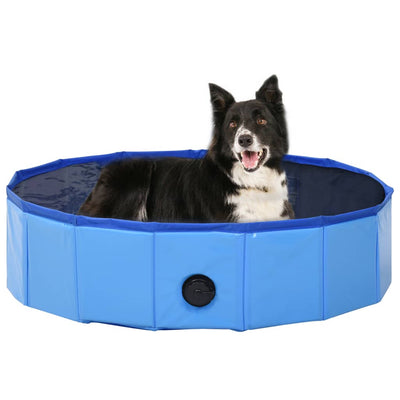 Vidaxl Dog Natwimming Pool Plegable 80x20 cm PVC Azul