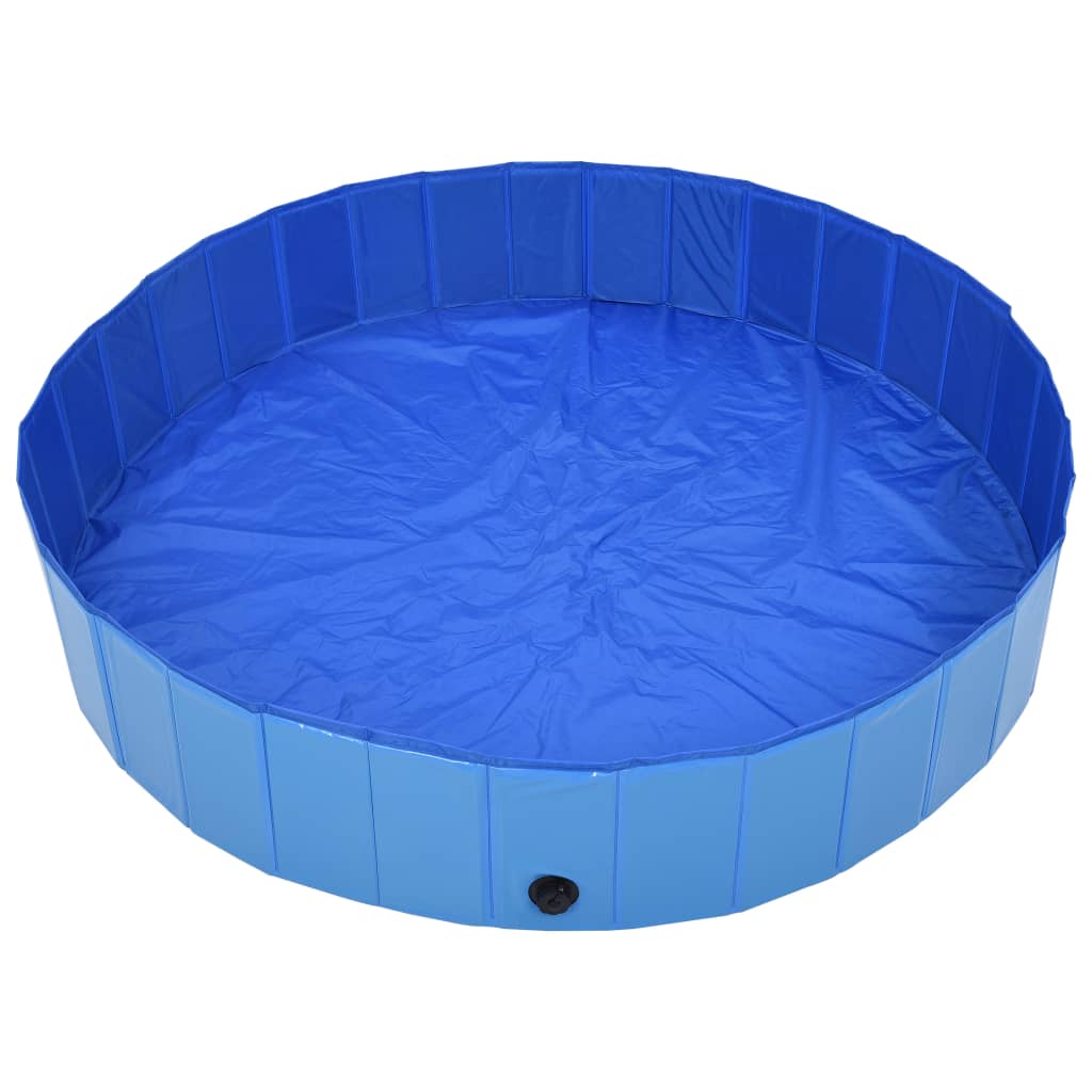 Vidaxl Dog Nwimming Pool Plegable 160x30 cm PVC Azul