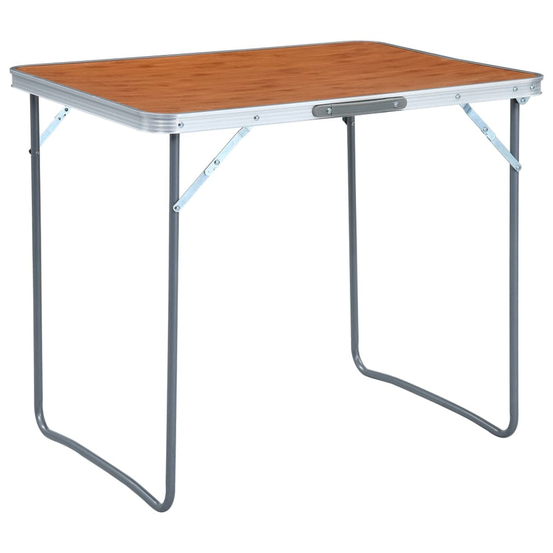 VIDAXL CAMPING TABLE CRUPPIBILE CON FRAMA METALE 80X60 CM