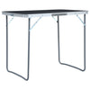 VidaXL Campingtafel inklapbaar met metalen frame 80x60 cm grijs