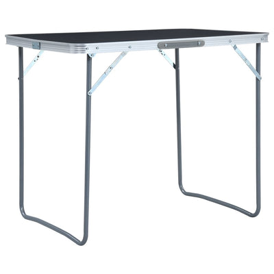 VidaXL Campingtafel inklapbaar met metalen frame 80x60 cm grijs
