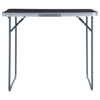 VidaXL Campingtafel inklapbaar met metalen frame 80x60 cm grijs