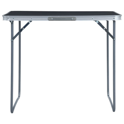 VidaXL Campingtafel inklapbaar met metalen frame 80x60 cm grijs