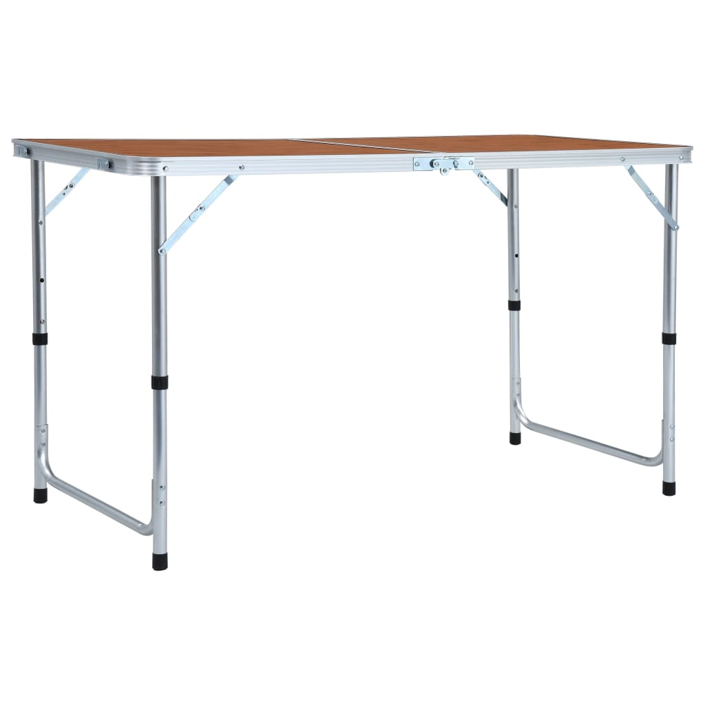 Vidaxl Camping Table Colpoble 120x60 cm Aluminium