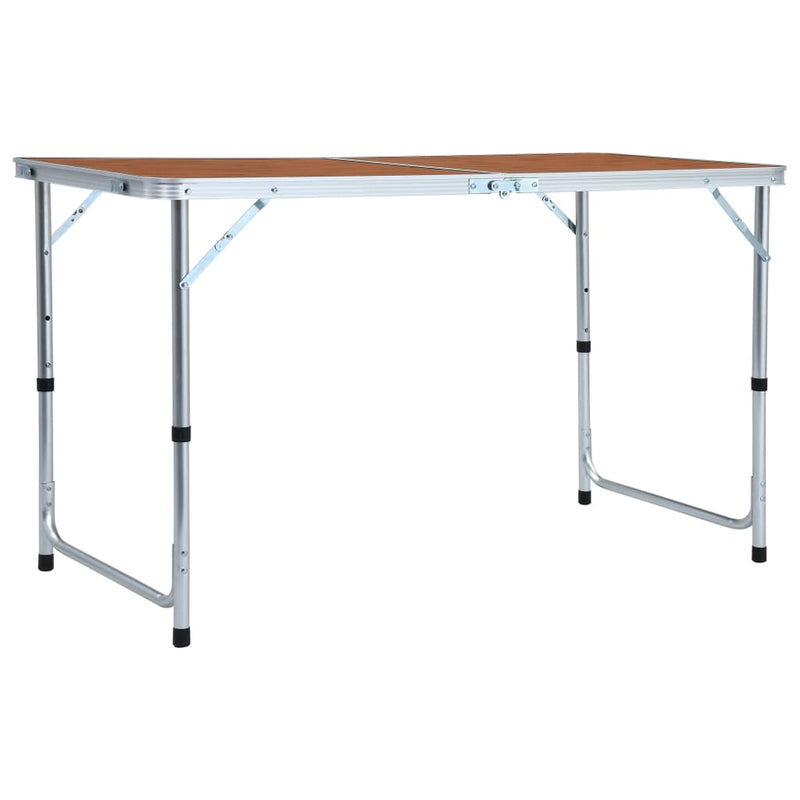 Vidaxl Camping Table Plegable 120x60 cm de aluminio
