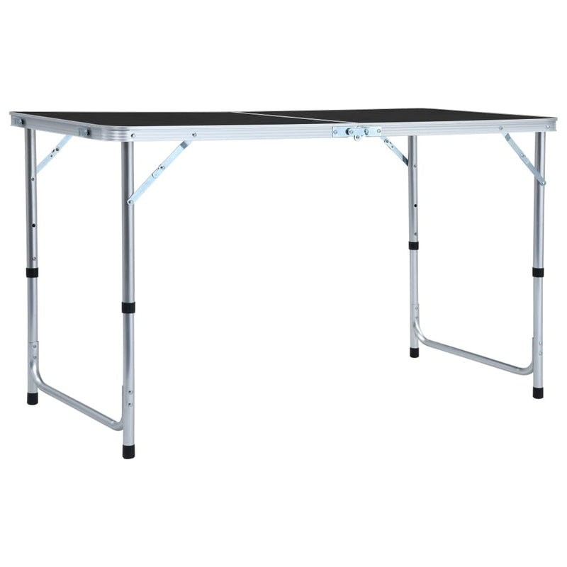 Vidaxl Camping Table Plegable 120x60 cm de aluminio gris