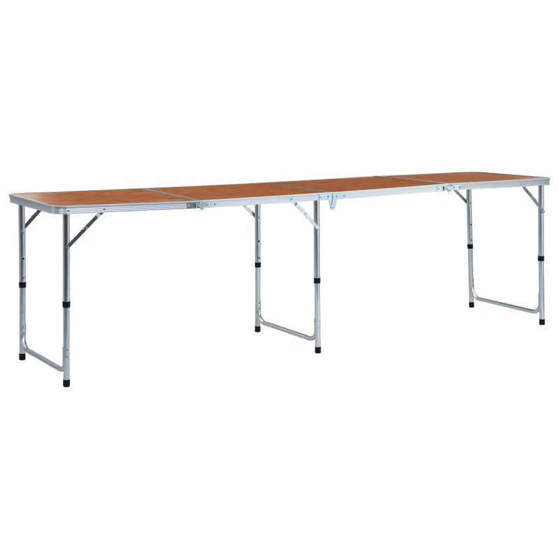 Vidaxl Camping Table Plegable 240x60 cm de aluminio