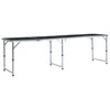 Vidaxl Camping Table Colpoble 240x60 cm Grigio in alluminio