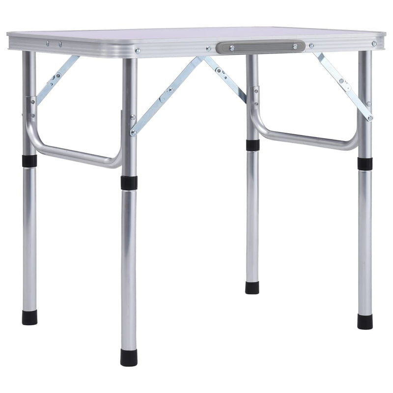 VidaXL Campingtafel inklapbaar 60x45 cm aluminium wit