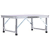 VidaXL Campingtafel inklapbaar 60x45 cm aluminium wit