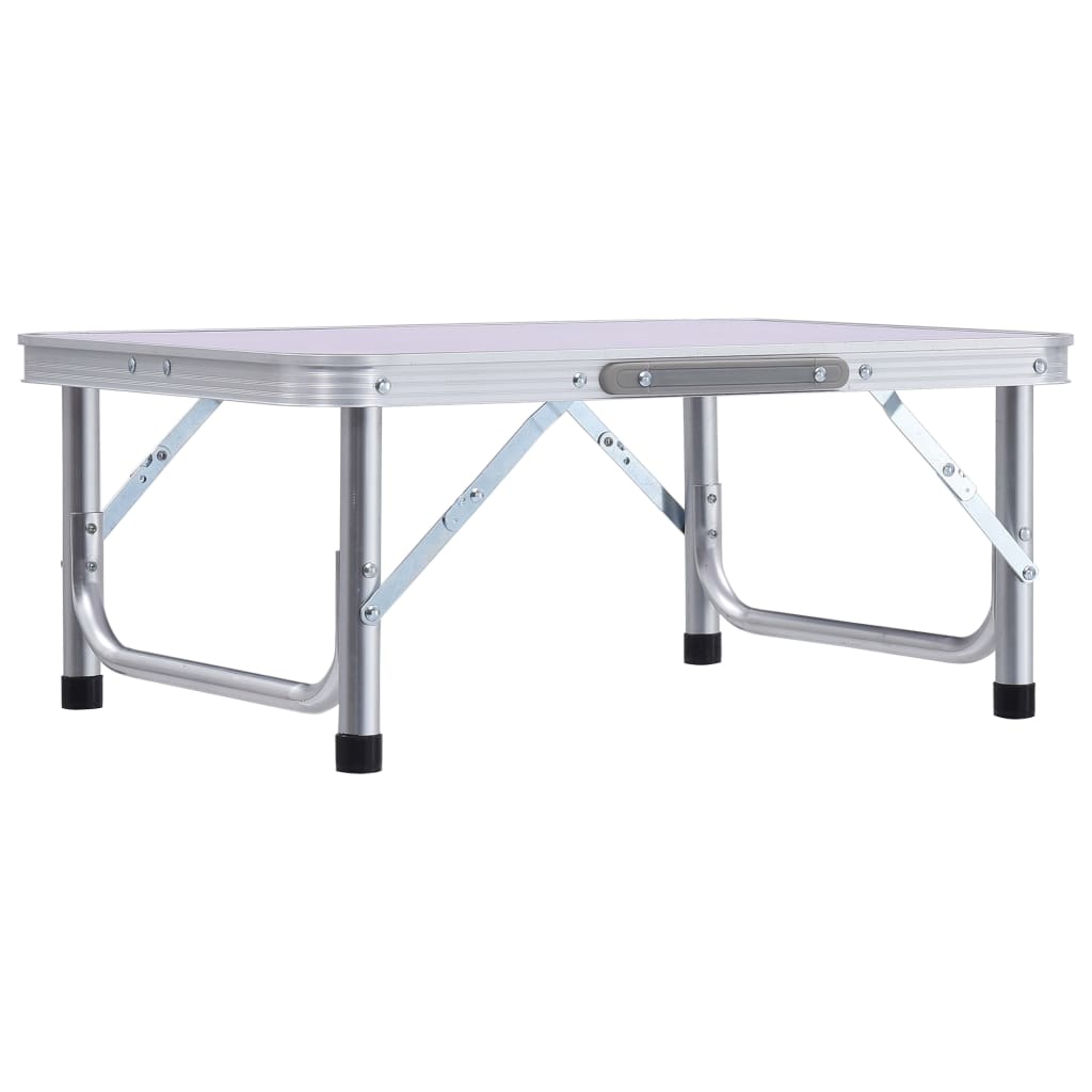 VidaXL Campingtafel inklapbaar 60x45 cm aluminium wit