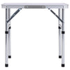 VidaXL Campingtafel inklapbaar 60x45 cm aluminium wit