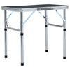 VidaXL Campingtafel inklapbaar 60x45 cm aluminium grijs