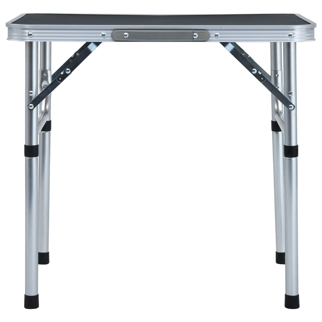 VidaXL Campingtafel inklapbaar 60x45 cm aluminium grijs