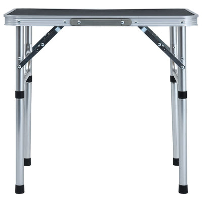 VidaXL Campingtafel inklapbaar 60x45 cm aluminium grijs