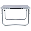 VIDAXL CAMPING TABLE CLASCIBILE 60x40 cm in alluminio bianco