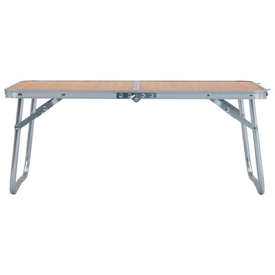 VidaXL Campingtafel inklapbaar 60x40 cm aluminium bruin