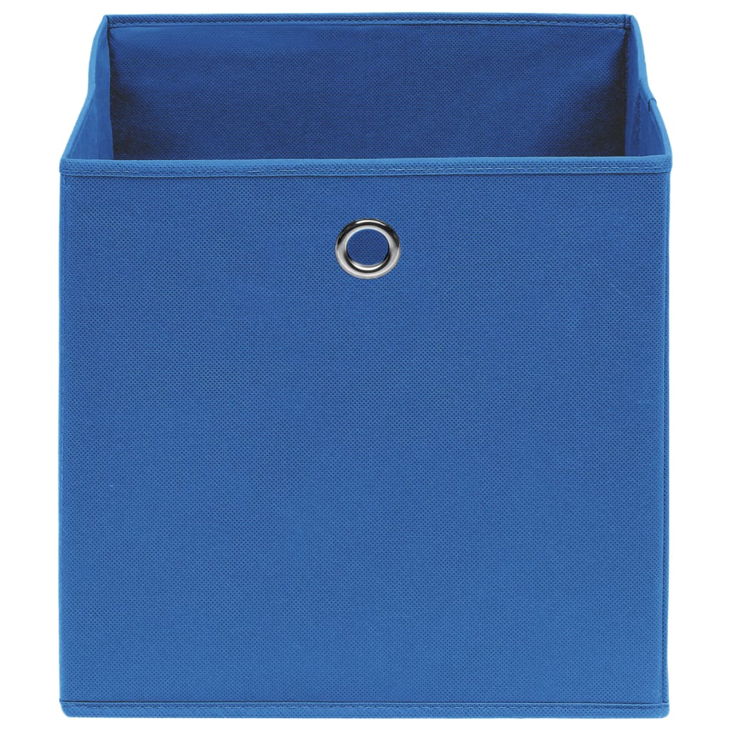Cajas de almacenamiento de Vidaxl 4 PCS 32X32X32 CM Fabric Blue