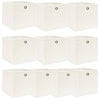 Cajas de almacenamiento de Vidaxl 10 PCS 32X32X32 CM Fabric White