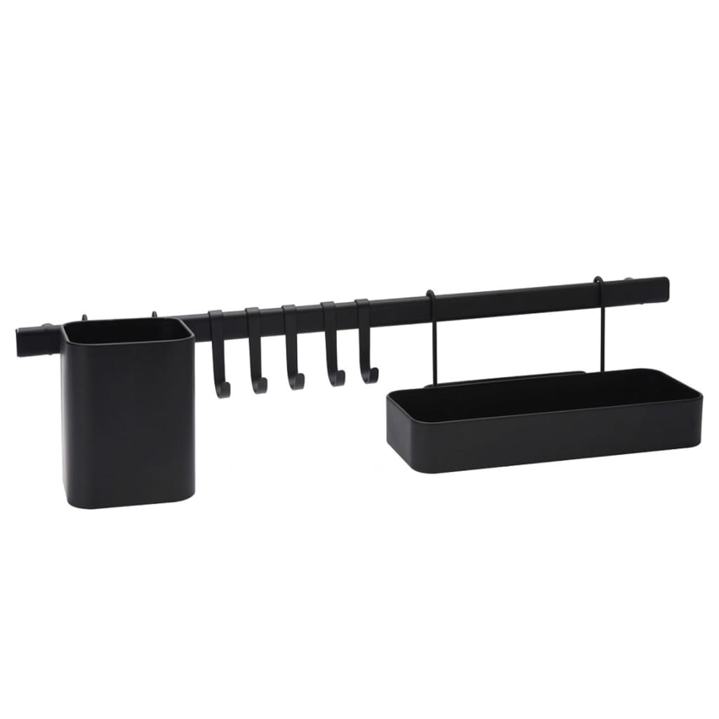 Excelente Housware Housware Organizador de cocina de 8 partes Negro