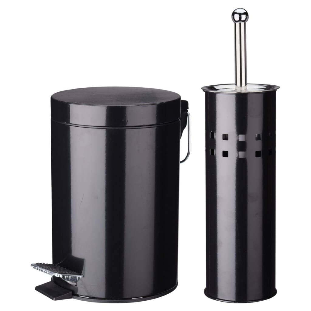 Excelente Housware Housware Set de baño de 2 piezas de acero inoxidable Negro