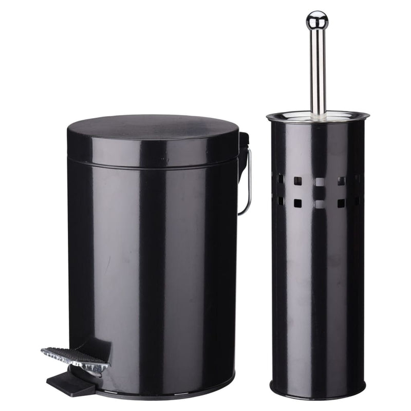 Excelente Housware Housware Set de baño de 2 piezas de acero inoxidable Negro