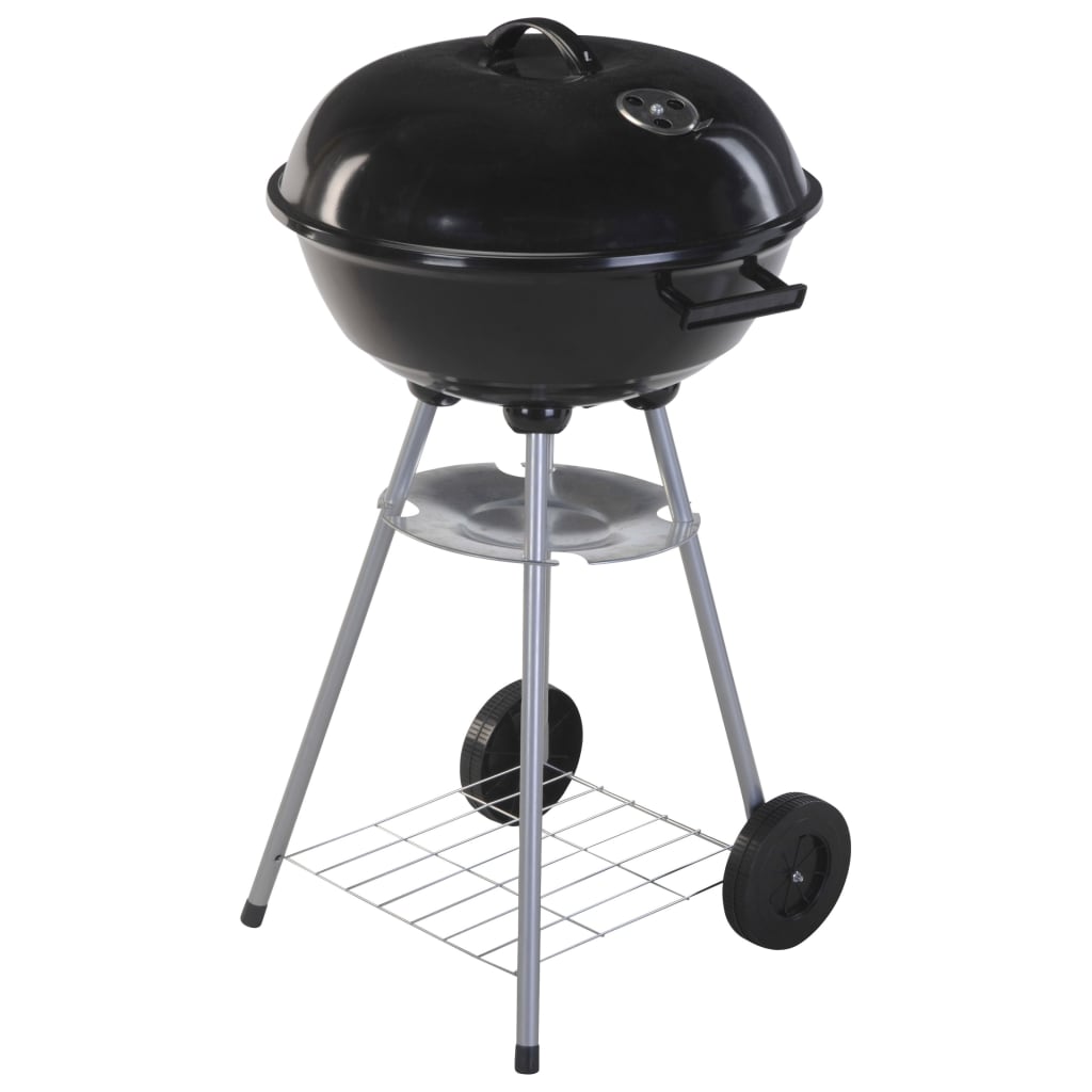 Progarden de barbacoa de bala de progarden sobre ruedas 46 cm negro