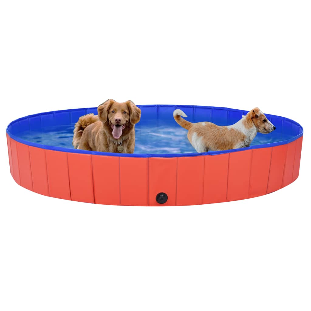 Vidaxl Dog Nwimming Pool Plegable 200x30 cm PVC rojo